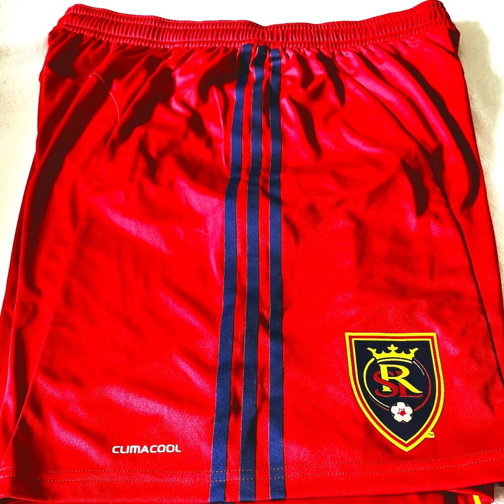 NWT Soccer Shorts Men XL Adidas MLS Real Salt Lake Red P57259